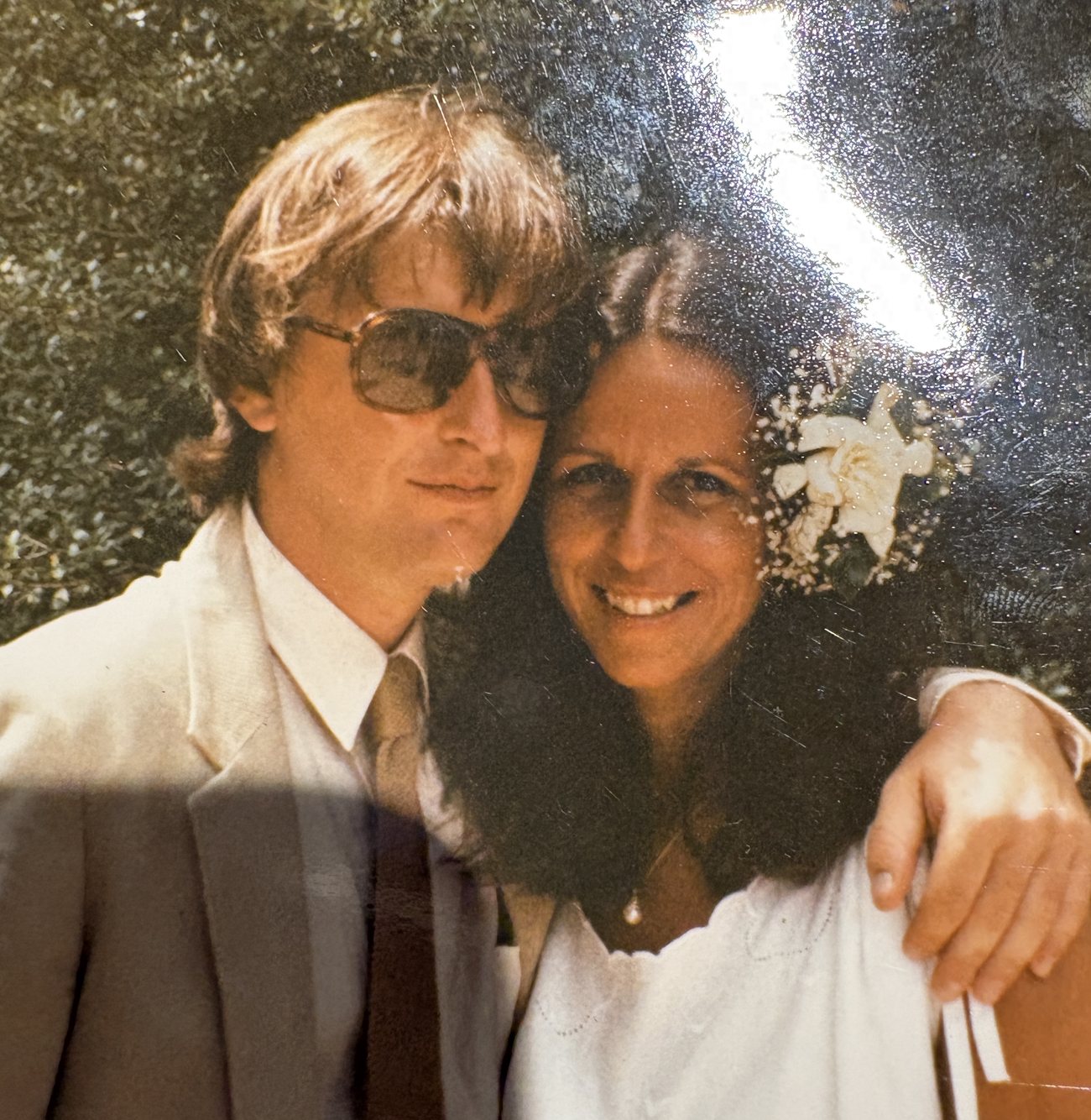 Dave Marsh and Barbara Carr on their wedding day